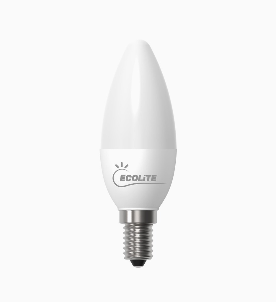 لمبة ليد شمعة 4 وات ابيض" العلبة 6 لمبات"_ ايكو لايت