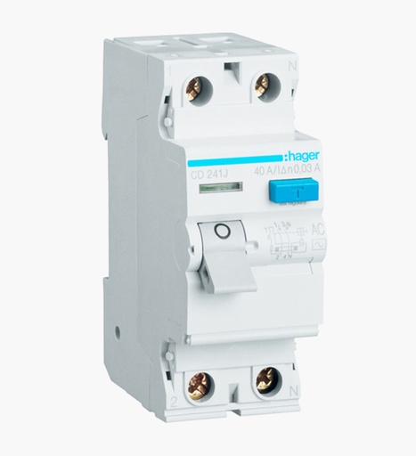 [1050000036] قاطع تيار هاجر ثنائي للحماية من التسرب الارضي - 40 أمبير