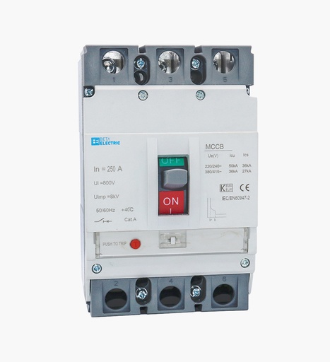 [1030000611] بيتا مولدد كيس ثلاثي 250 أمبير - 36كيلو قابل للضبط