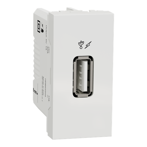 [NU342818] لقمة USB أمبير Type A- ابيض- شنايدر نيو يونيكا 